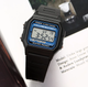 Чоловічий наручний годинник з каучуковим ремінцем Casio F-105W-1AWYEF Чорний з синім - зображення 2