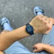 Чоловічий наручний годинник з каучуковим ремінцем Casio F-105W-1AWYEF Чорний з синім - зображення 6