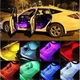Автомобільна RGB підсвітка Bluetooth в салон автомобіля з мікрофоном для килимків + світломузика управління з телефону - зображення 4