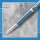 Ручка перова з латунним корпусом PARKER IM 17 Premium Blue Grey CT FP F - зображення 4