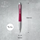 Ручка кулькова Parker URBAN Vibrant Magenta CT BP Сріблястий 30 535 - зображення 4
