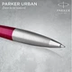 Ручка кулькова Parker URBAN Vibrant Magenta CT BP Сріблястий 30 535 - зображення 5