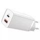 Сетевое зарядное устройство c быстрой зарядкой Baseus GaN2 Lite Quick Charger 65W (1 Type-C + 1 USB) для ноутбуков смартфонов планшетов CCGAN2L-B02 White - изображение 1