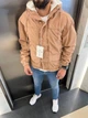 Куртка мужская джинсовая зимняя с капюшоном Denim Agresif светло-коричневая S - изображение 1