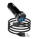 Адаптер автомобильный Hoco Type-C Cable Superior dual port Car charger set Z40 |2USB, 2.4A| black - изображение 1