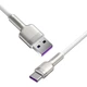 USB кабель Type-C разъем Baseus Cafule Series Metal Data Cable (1м, 66W, 480Mbps). White - изображение 4