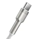 USB кабель Type-C разъем Baseus Cafule Series Metal Data Cable (1м, 66W, 480Mbps). White - изображение 2