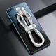 USB кабель Type-C разъем Baseus Cafule Series Metal Data Cable (1м, 66W, 480Mbps). White - изображение 8