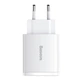 Сетевое зарядное устройство на 30 Вт BASEUS Compact Quick Charger (2USB/1Type-C, QC/PD, 30W, 3A). White - изображение 6