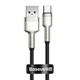 USB кабель Type-C роз'єм Baseus Cafule Series Metal Data Cable (0.25M, 66W, 480 Mbps). Black - зображення 6