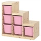 Стеллаж для хранения игрушек IKEA TROFAST розовый сосна 94х44х91 см 893.355.61 - изображение 1