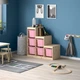 Стеллаж для хранения игрушек IKEA TROFAST розовый сосна 94х44х91 см 893.355.61 - изображение 2