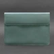 Кожаный чехол-конверт на магнитах для MacBook 14 Бирюзовый 4422508 - изображение 4