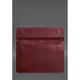 Кожаный чехол-конверт на магнитах для MacBook 14 Бордовый Crazy Horse 4422510 - изображение 3