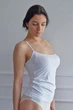 Майка бавовняна на тонких бретелях Janira 45044 white 46(L) Білий - зображення 2