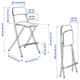 Розкладний барний стілець IKEA FRANKLIN 63 см білий (704.048.75) - изображение 7