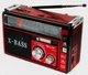 Радиоприёмник многофункциональный портативный c фонариком LED USB AUX Golon RX-381 радио FM/AM/SW Красный - изображение 3