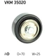 Ролик натягувача ременя SKF VKM 35020 - зображення 2