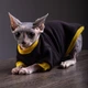 Теплая кофта для кота или кошки с рукавом Style Pets «CLASSIC» Black L - изображение 4