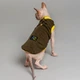 Теплая кофта (майка) без рукава для кота или кошки Style Pets «CLASSIC» khaki XL - изображение 4