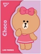 Папка-органайзер YES A4 з фігурним клапаном на липучці Line Friends Choco (492110) (5056574403582) - зображення 1