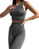Топ в рубчик женский из микрофибры с открытыми плечами Giulia Halter Top RIB Poppy Seed S/M Серый - изображение 1