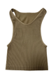 Топ в рубчик з мікрофібри Halter Top RIB Giulia Naturalle S/M Бежевий - зображення 2