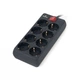 Сетевой фильтр питания REAL-EL RS-8 Protect 5m, black (EL122300024) - изображение 2