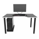 Геймерский игровой стол ZEUS™ GAMER-3 черный / белый - зображення 4