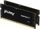 Pamięć RAM Kingston Fury SODIMM DDR5-5600 65536MB PC5-44800 (zestaw 2x32768) Impact 2Rx8 czarny (KF556S40IBK2-64) - obraz 1