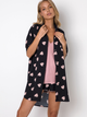 Нічна сорочка Aruelle Kelly nightdress M Чорний/Рожевий (5904541438139) - зображення 2