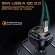 Bluetooth FM-трансмітер Promate SmarTune-4 USB QC3.0/USB OTG/microSD Black (smartune-4.black) - зображення 5