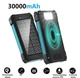 УМБ с солнечной панелью VHG DN36 30000 mAh Wireless Solar Power Charger Blue - изображение 4