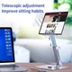Подставка для планшета VHG А72 телескопическая поворотная 360°C Rotating Teleskopic Tablet Stand Silver - изображение 3