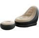 Надувное велюровое садовое кресло с пуфиком Air Sofa Comfort ZD-33223 76*130 см - изображение 1