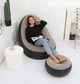 Надувное велюровое садовое кресло с пуфиком Air Sofa Comfort ZD-33223 76*130 см - изображение 4