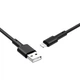 Кабель BOROFONE BX31 USB to iP 2.4A, 1m, silicone, TPE connectors, Black (6931474710352) - изображение 2