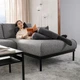 Диван 4-місний IKEA APPLARYD з шезлонгом Lejde сіро-чорний (994.295.35) - зображення 5