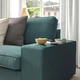 Диван 3-місний IKEA KIVIK з шезлонгом Kelinge сіро-бірюзовий (394.430.54) - изображение 3