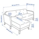 Диван 3-місний IKEA LINANAS з шезлонгом Vissle бежевий (305.122.35) - зображення 9