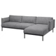 Диван 3-місний IKEA APPLARYD з шезлонгом Lejde сіро-чорний (694.180.67) - зображення 2