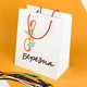 Пакет подарунковий на 8 березня eko-kraft 220*120*260 мм - 5 шт/уп Паперовий пакет з малюнком та шнуровими ручками Маленький пакетик для магазина косметики - зображення 2