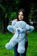 Мишка плюшевый BigBears 80 см. Серый - изображение 1