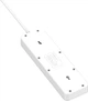 Мережевий подовжувач фільтр LDNIO SC5614 2500W, 5 розеток, 3USB, 3.4A/17W 2M, White - зображення 4