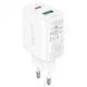 Сетевое зарядное устройство для быстрой зарядки ACEFAST A25 PD20W (Type-C+USB) Dual Port Charger White - изображение 4