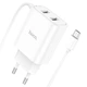 Зарядное устройство со встроенным кабелем Micro-USB Android HOCO C103A |2USB / 2.1A| Белый - изображение 2