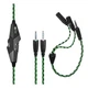 Навушники Gemix X-350 Gaming Black/Green, 2 x Mini jack (3.5 мм), накладні, кабель 2.4 м - зображення 4