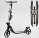 Самокат двухколесный "Best Scooter" L-36375 ФАРА, колеса PU 200мм, 2 амортизатора, зажим руля, ручной тормоз - изображение 1