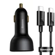 Автомобільний зарядний пристрій Baseus Qualcomm Quick Charge 5 Technology Multi-Port Fast Charge C+C+U 160W - зображення 1
