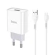 Сетевое зарядное устройство Hoco C81A Asombroso single port charger set (with micro-USB cable) White - изображение 1